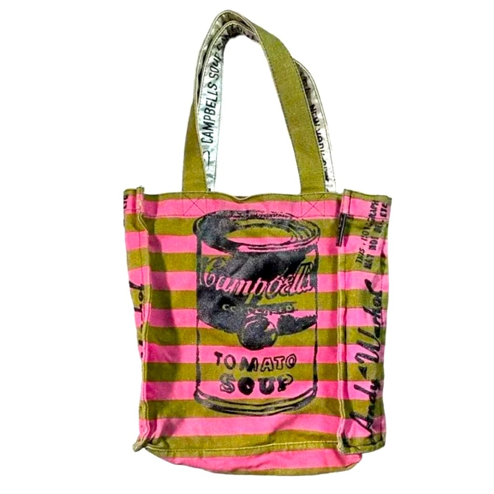 Andy Warhol Pop Art Campbell's Tomato Soup Can Canvas Tote Bag w/change purse
